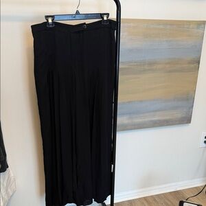 Emporio Armani Elegant Black Wide Leg Trousers